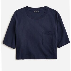 New J.Crew Vintage Jersey Cropped Pocket T-shirt